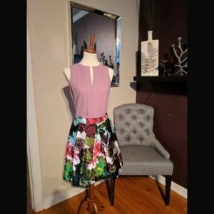 Trina Turk Holiday Floral Skirt